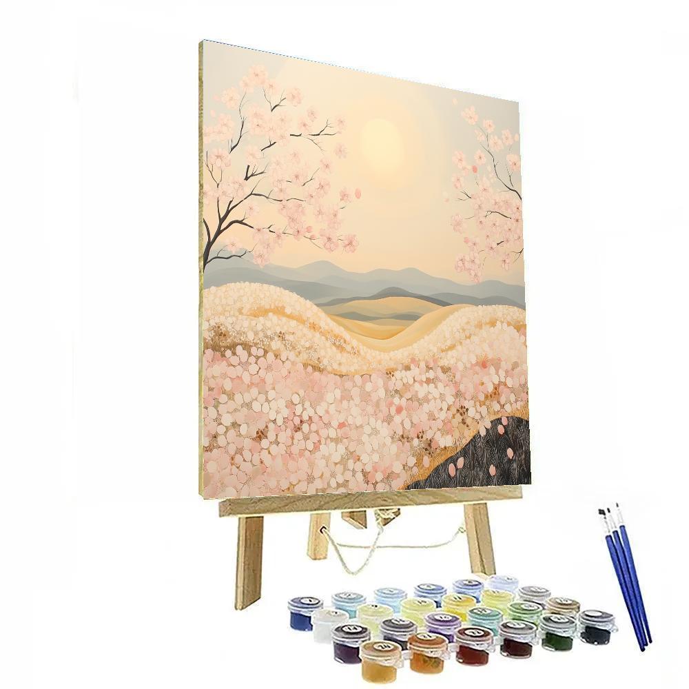 Hiroshige Inspired Sakura Solar Tides DIY paint by numbers