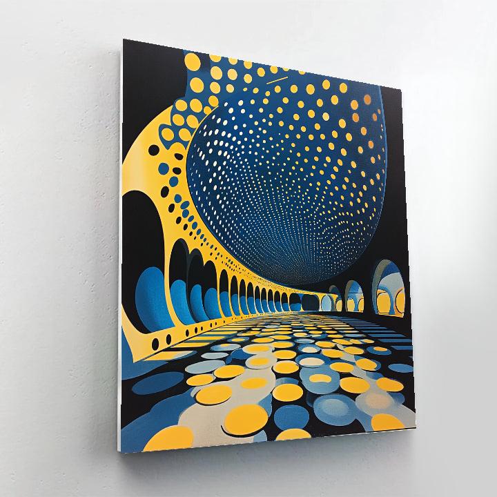 Yayoi Kusama Inspired Cosmic Polydome paint by numbers