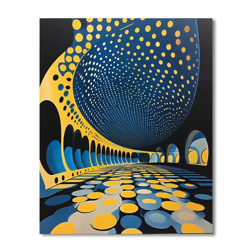 Yayoi Kusama Inspired Cosmic Polydome paint by numbers