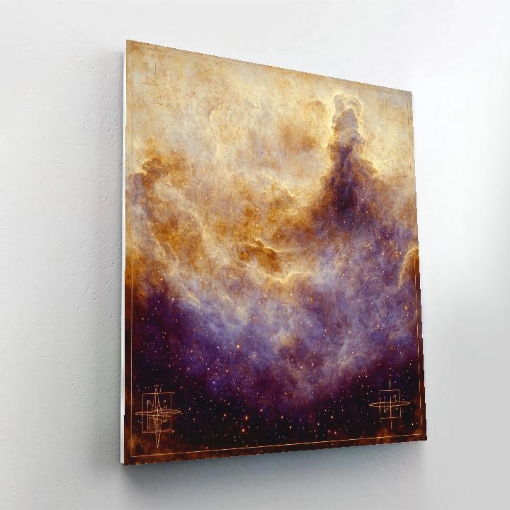 Leonardo Da Vinci Inspired Cosmic Nebulae Study Paint by numbers art