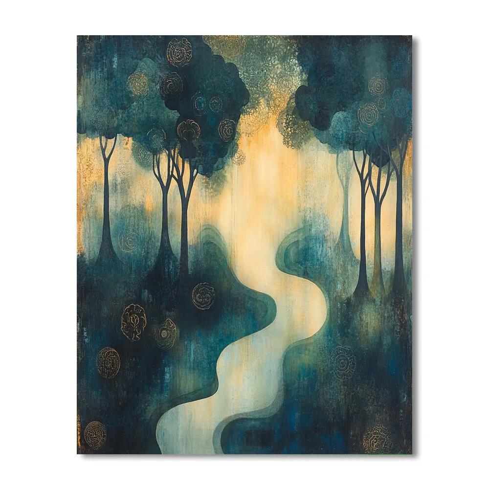 Max Ernst Inspired Ethereal Forest Symphony painting number kit
