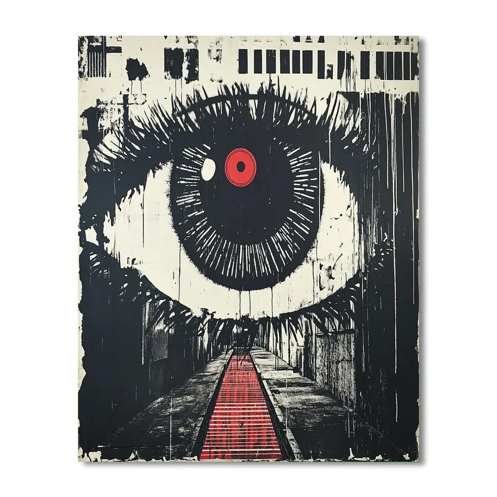 Banksy Inspired Surveillance Economy paint by color