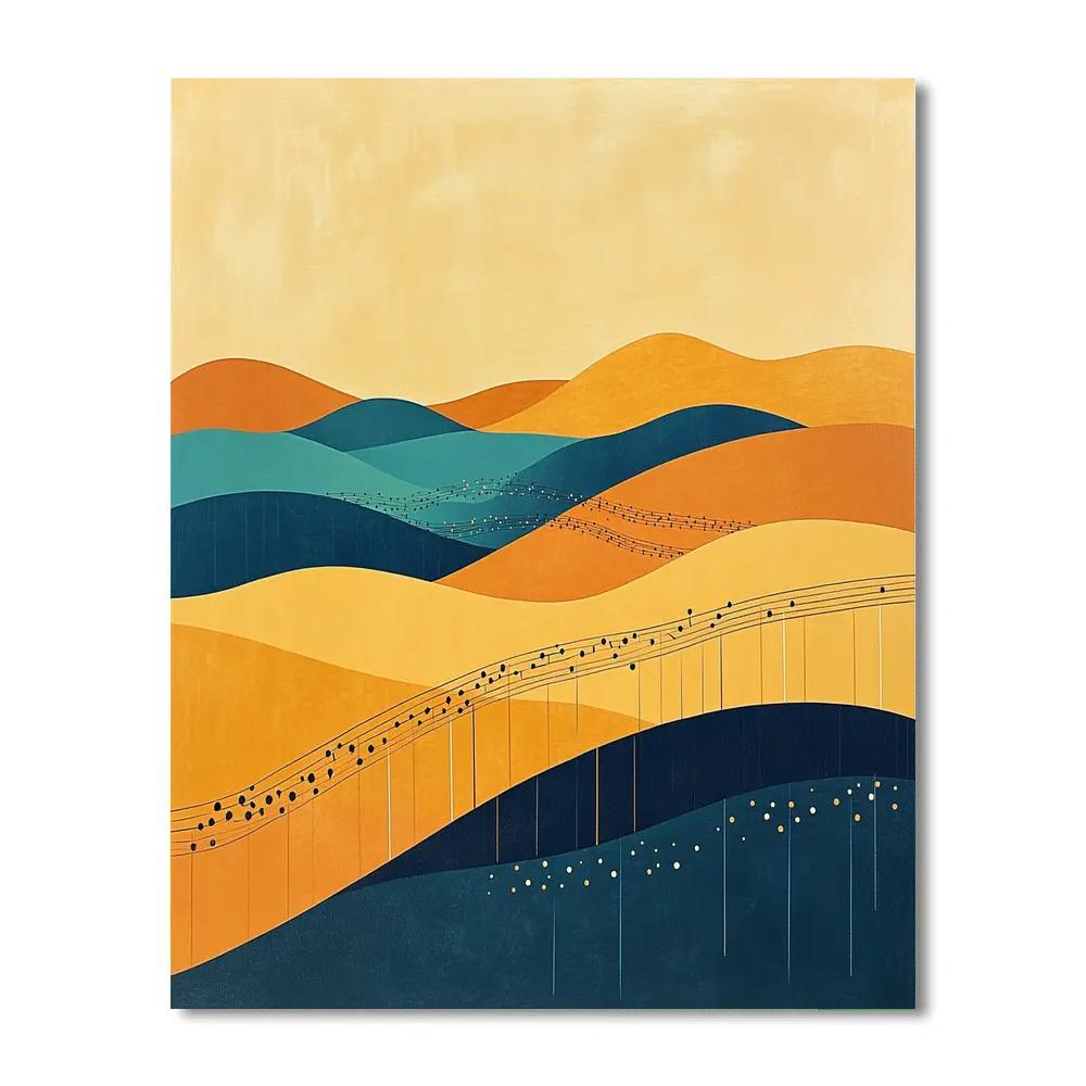 Paul Klee Inspired Melodic Dunes Numbered painting kits