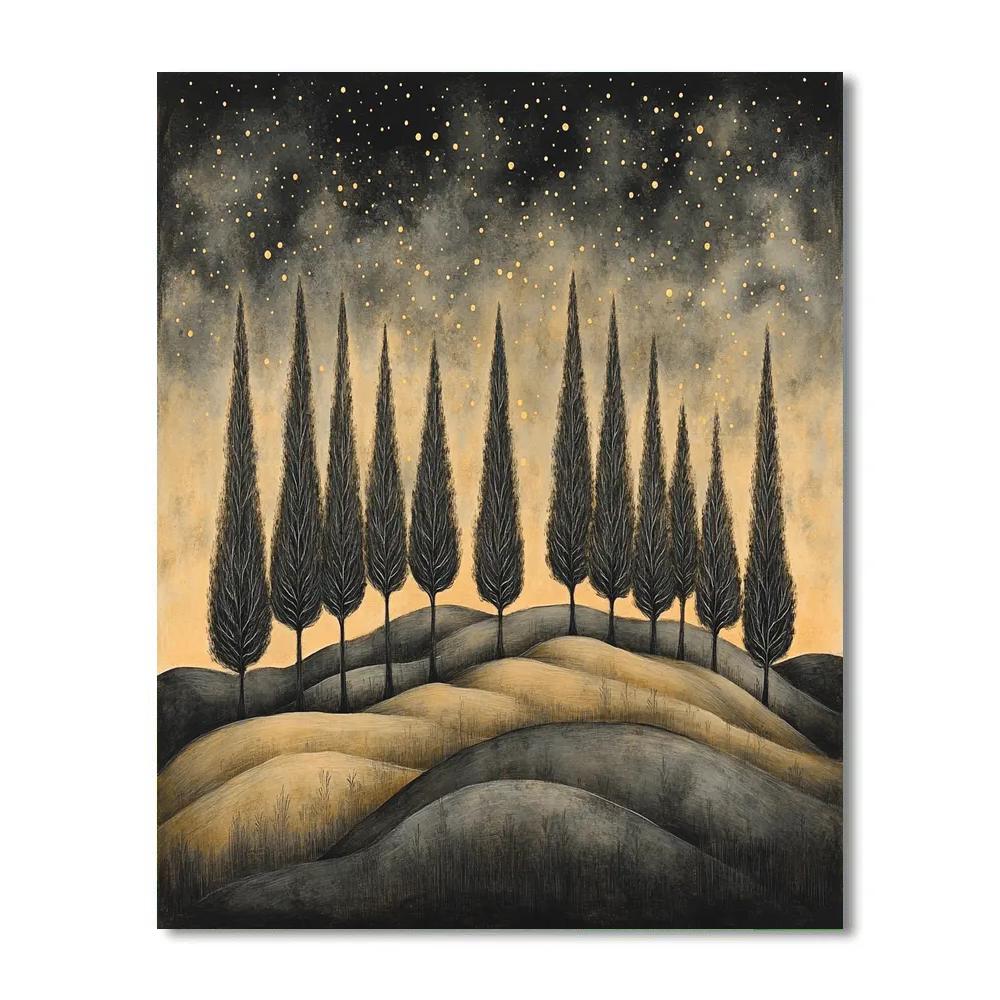 Zhao Mengfu Inspired Celestial Grove Harmony DIY paint by numbers