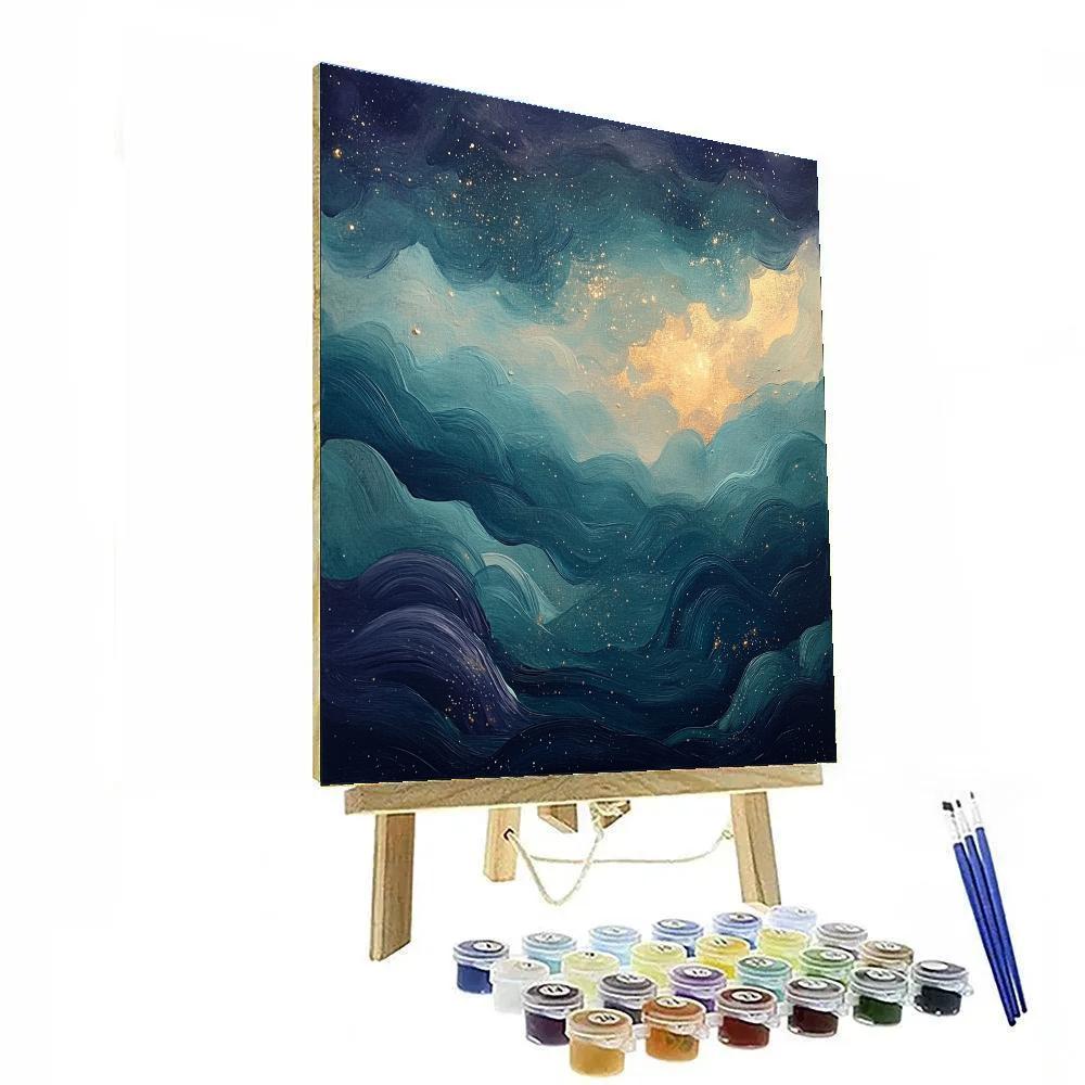 Edgar Degas Inspired Nocturne Of Celestial Dust paint by color