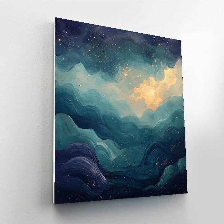 Edgar Degas Inspired Nocturne Of Celestial Dust paint by color