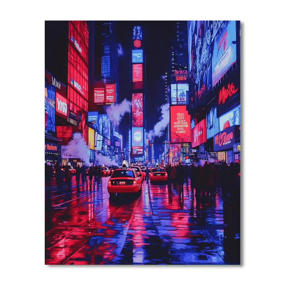 Times Square At Dusk New York United States Paint by numbers art