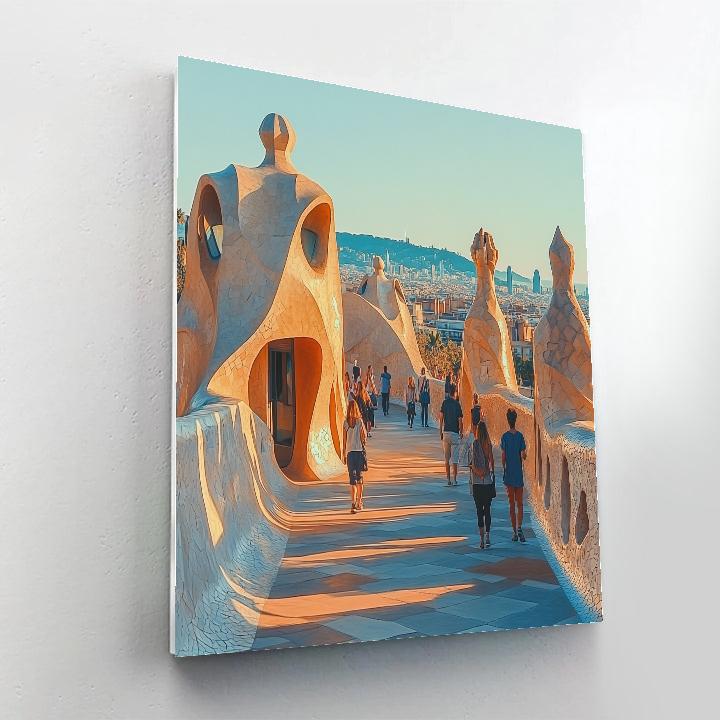Casa Mila Rooftops Barcelona Spain Painting by numbers kit