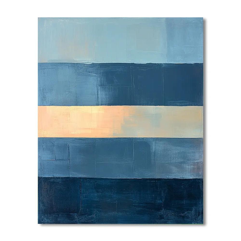 Mark Rothko Inspired Arctic Dawn Field paint by color