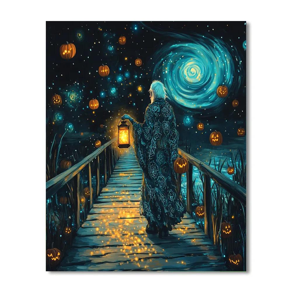 Halloween Nebula Lantern Keeper paint by color