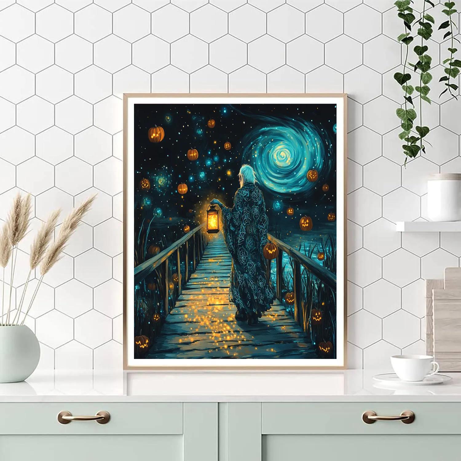 Halloween Nebula Lantern Keeper paint by color