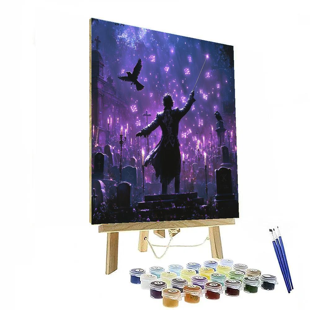 Halloween Graveyard Symphony Conductor Paint by numbers kits