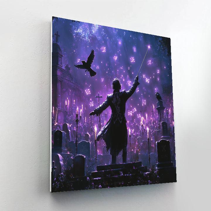Halloween Graveyard Symphony Conductor Paint by numbers kits