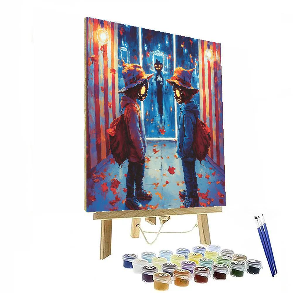 Haunted Carnival Mirror Maze Duel painting number kit