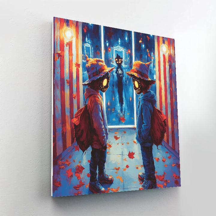 Haunted Carnival Mirror Maze Duel painting number kit