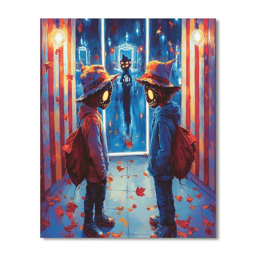 Haunted Carnival Mirror Maze Duel painting number kit