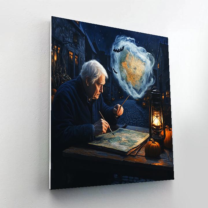Halloween Lantern Cartographer Paint by numbers art