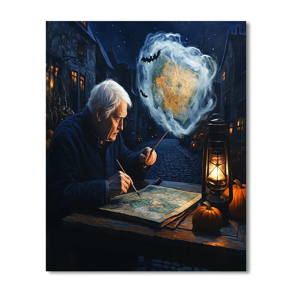 Halloween Lantern Cartographer Paint by numbers art