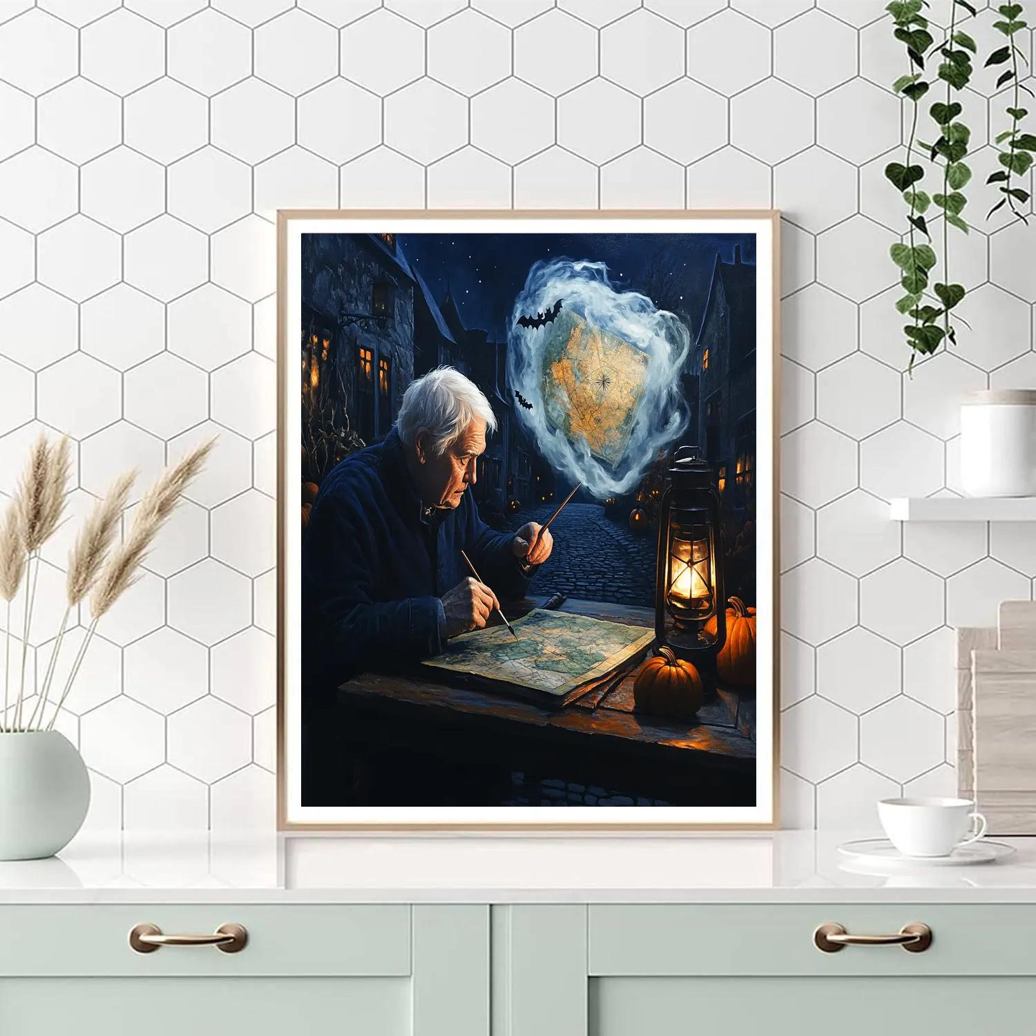 Halloween Lantern Cartographer Paint by numbers art
