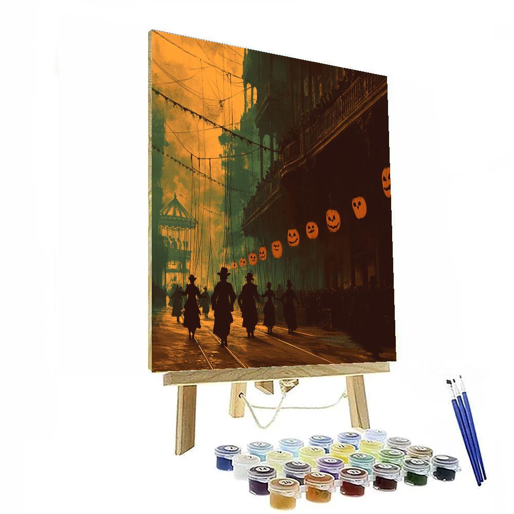 Lantern Parade Haunted Marionettes Painting by numbers kit