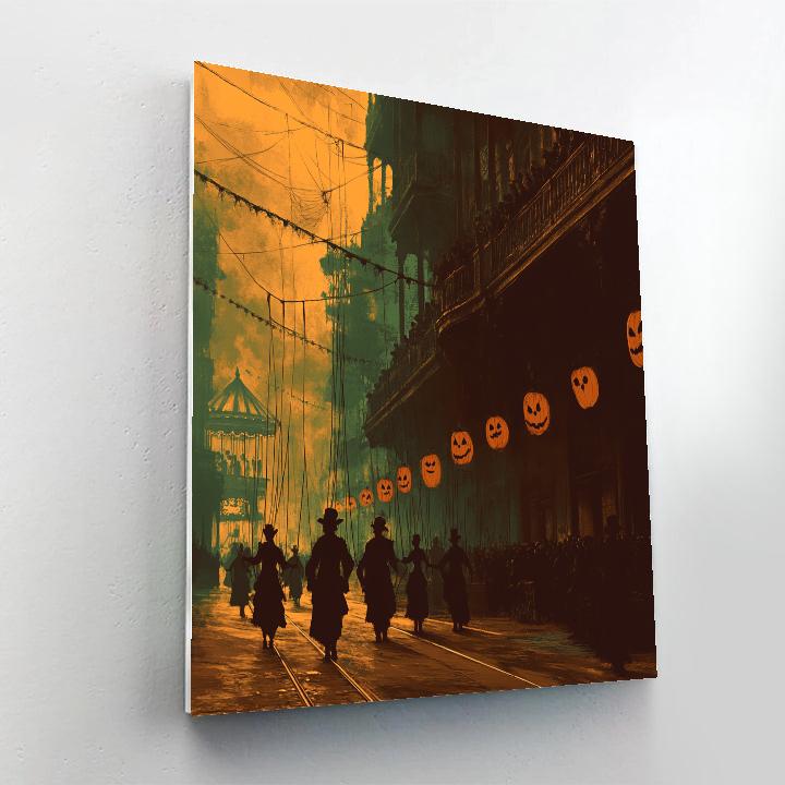 Lantern Parade Haunted Marionettes Painting by numbers kit