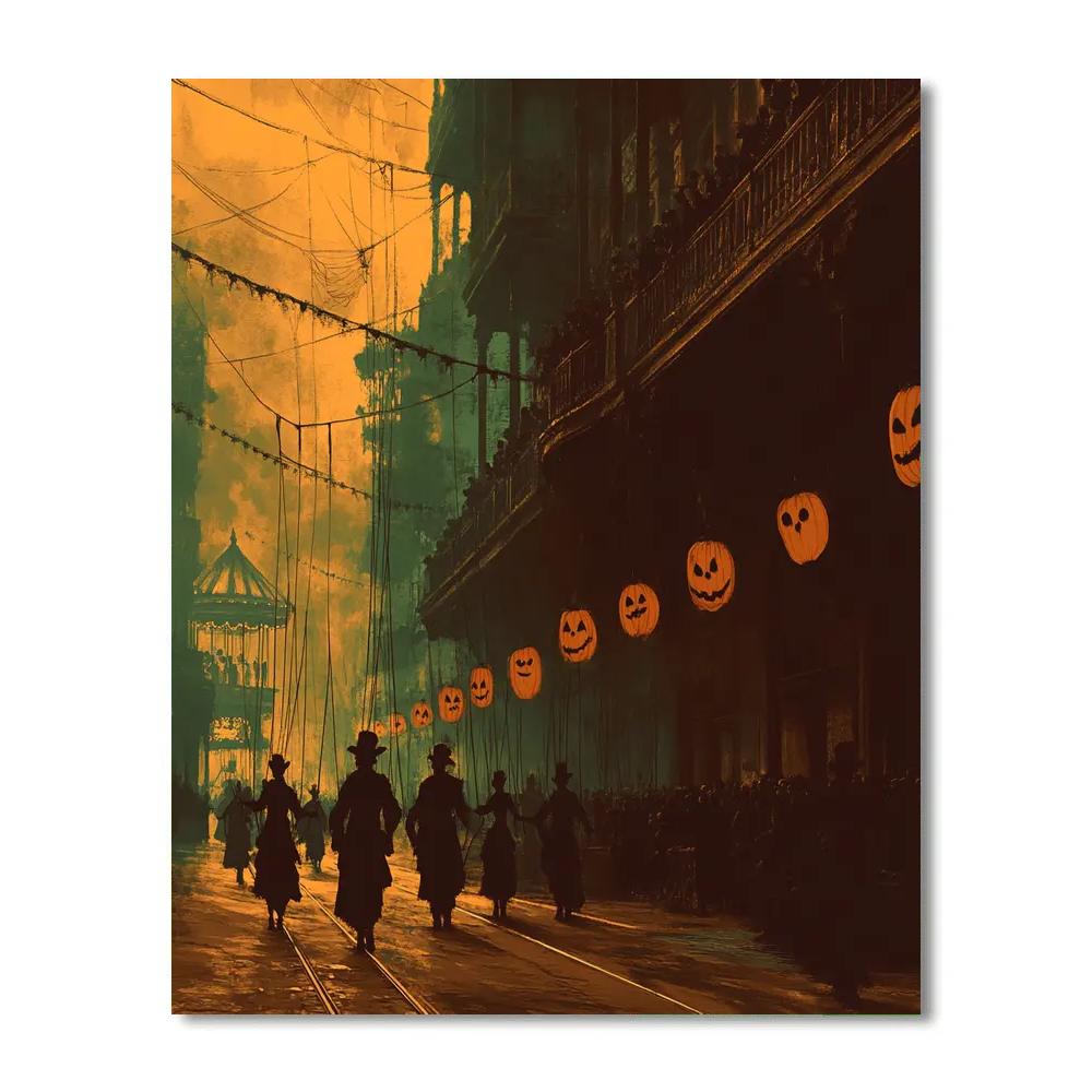 Lantern Parade Haunted Marionettes Painting by numbers kit