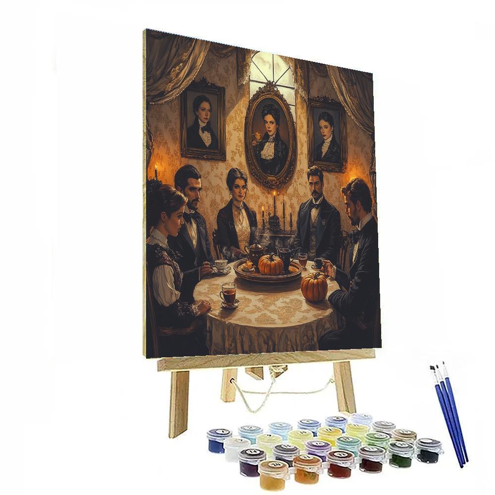 Victorian Seance With Haunted Portraits painting number kit