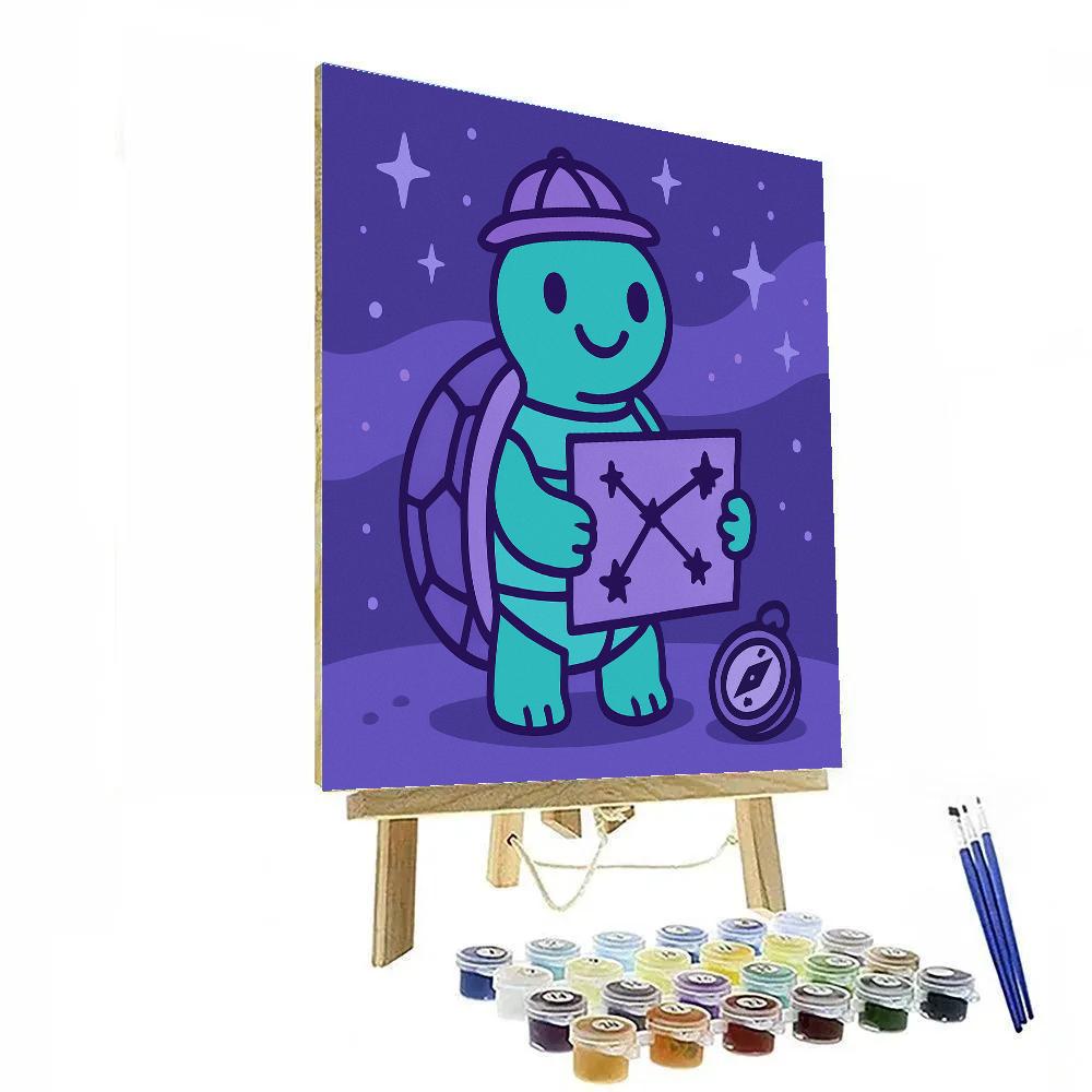 Nebula Turtle Explorer Paint by numbers art