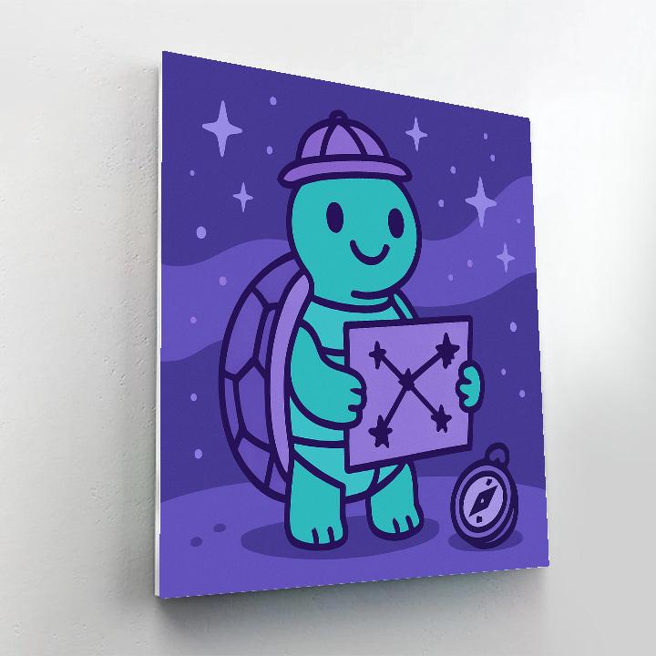 Nebula Turtle Explorer Paint by numbers art