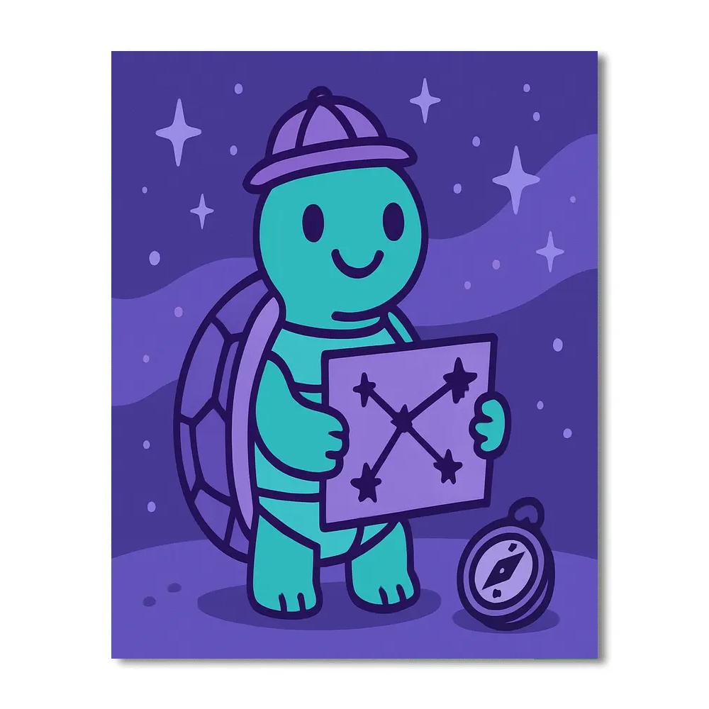 Nebula Turtle Explorer Paint by numbers art