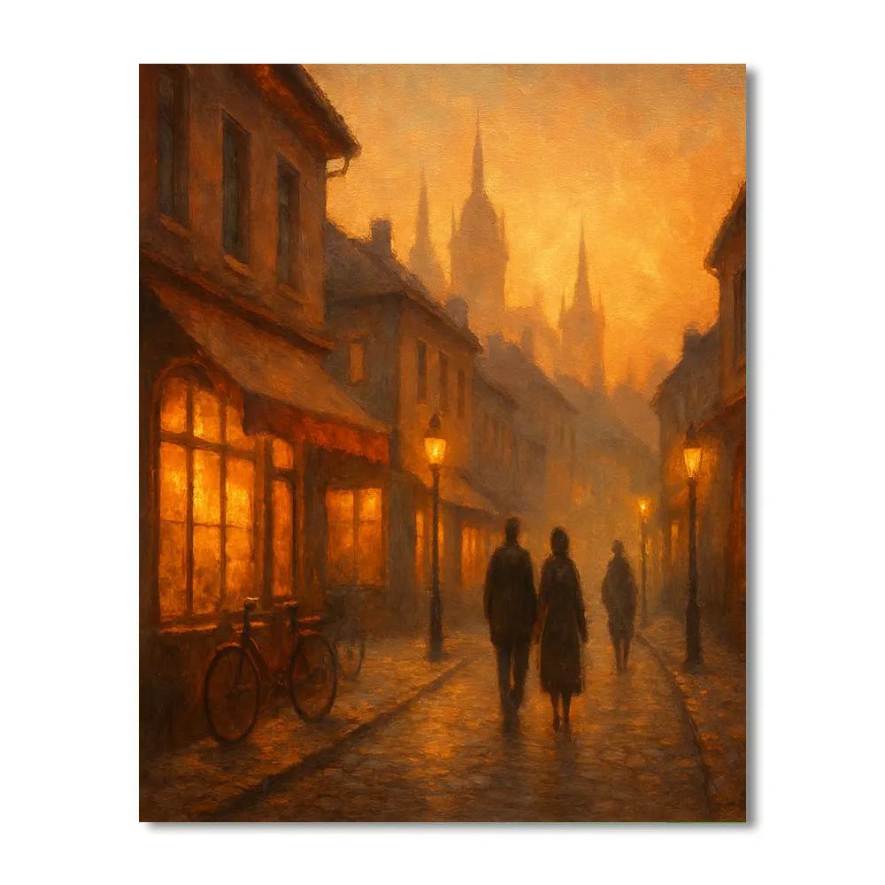 Sunset Lane Cozy Cityscape Paint by numbers kits