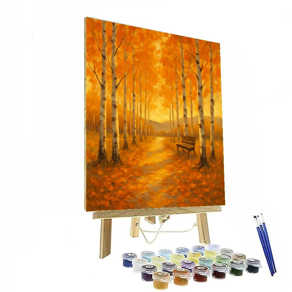 Golden Birch Promenade paint by numbers