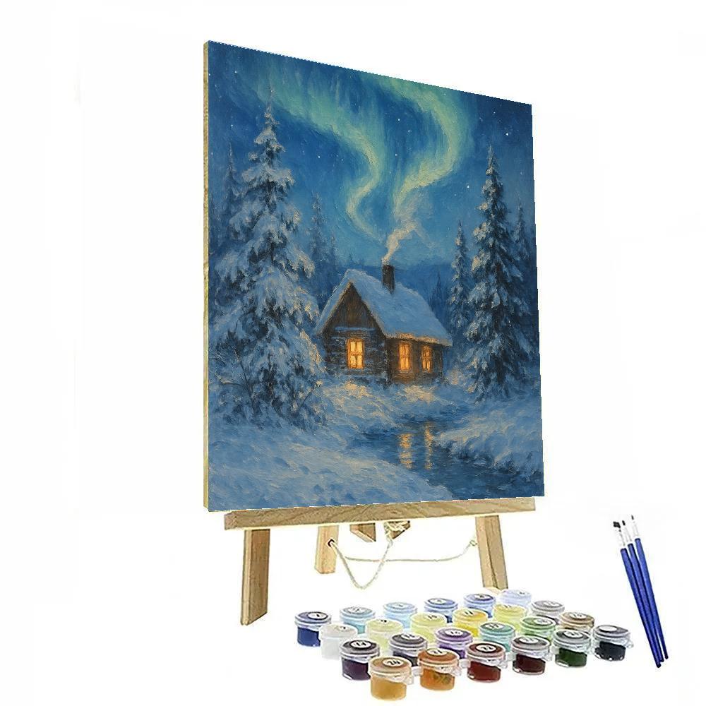 Aurora Cabin Retreat painting number kit