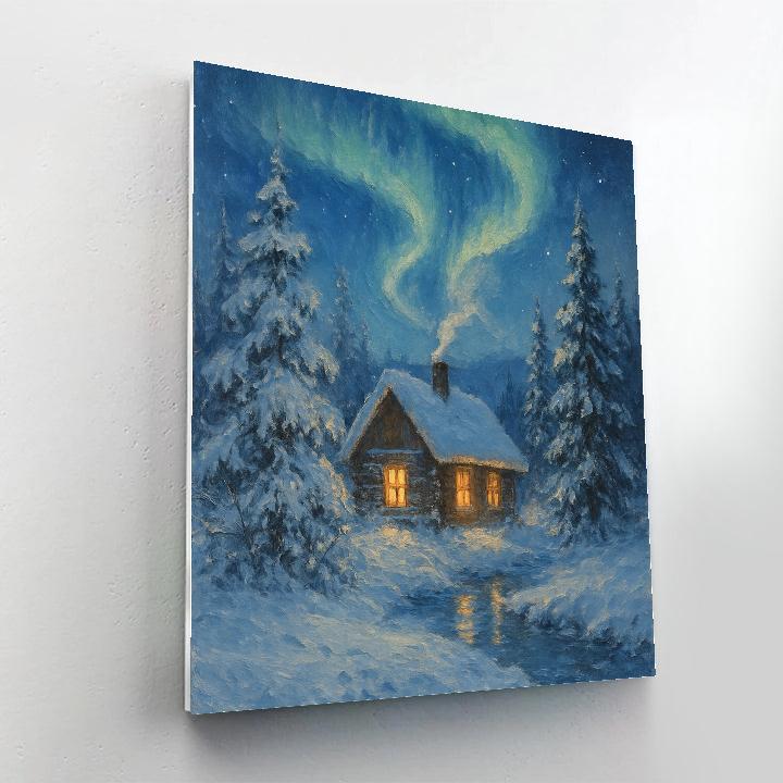 Aurora Cabin Retreat painting number kit