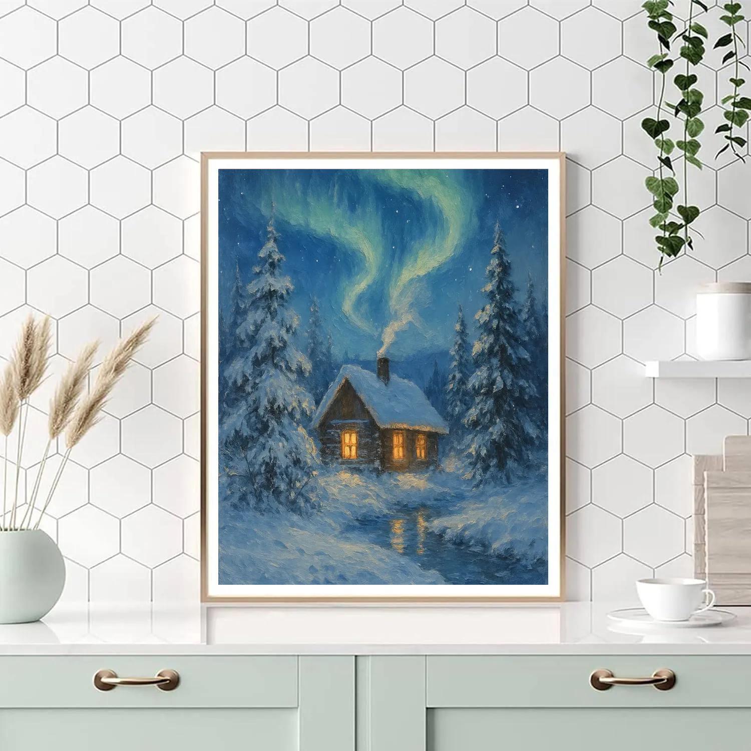 Aurora Cabin Retreat painting number kit