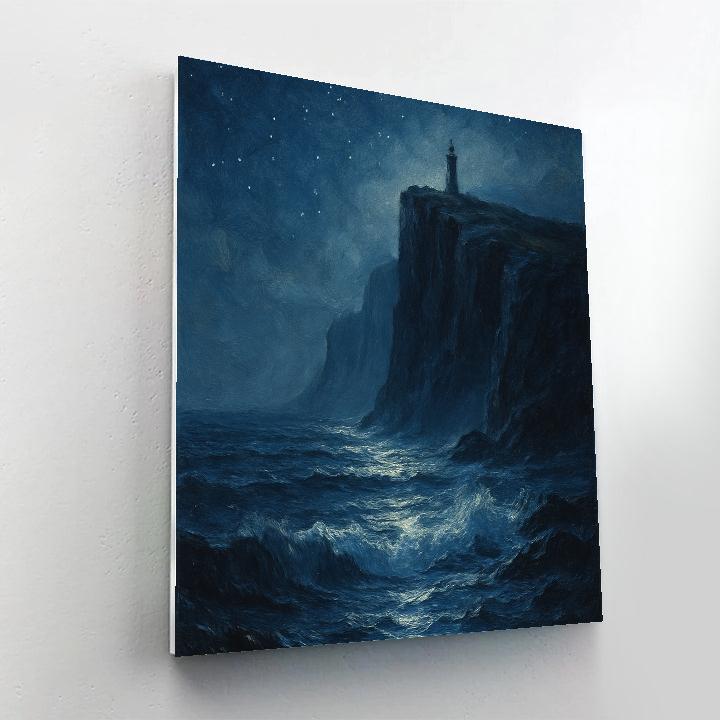 Moonlit Coastal Cliffs paint by numbers