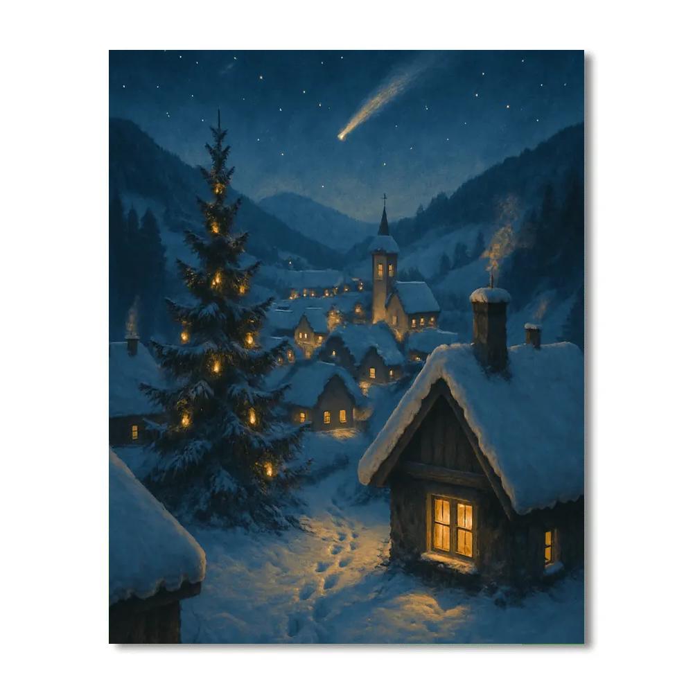Christmas Starlit Eve DIY paint by numbers