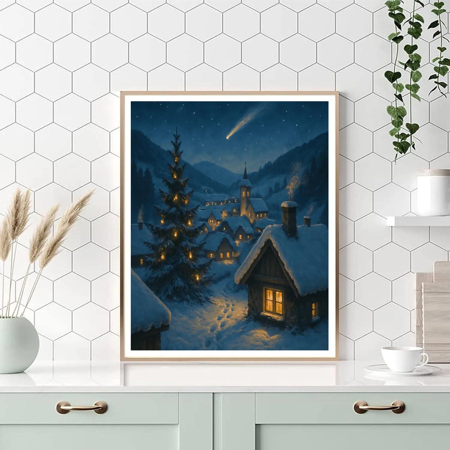 Christmas Starlit Eve DIY paint by numbers