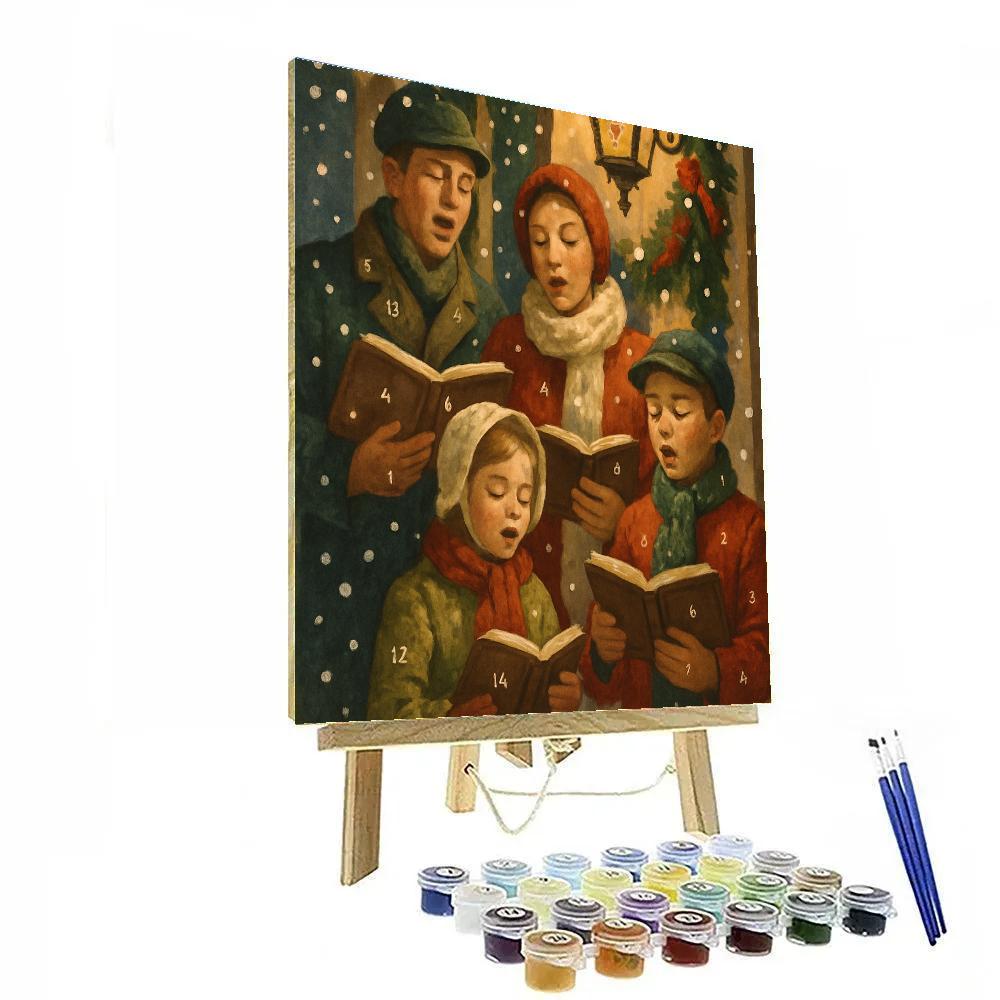 Snowlight Carolers paint by color