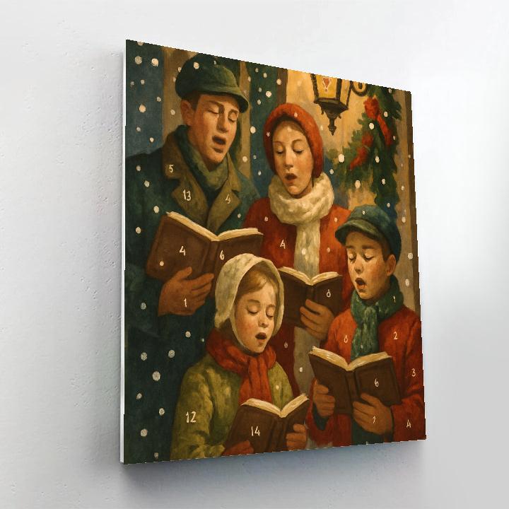 Snowlight Carolers paint by color