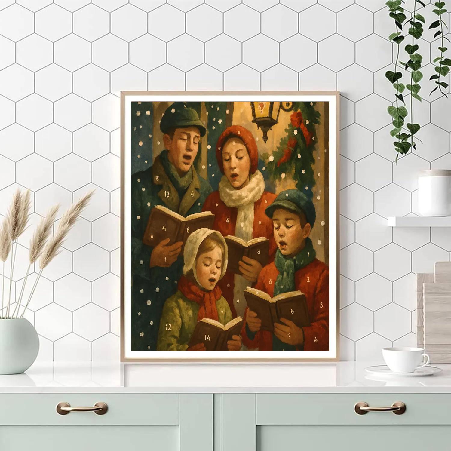 Snowlight Carolers paint by color