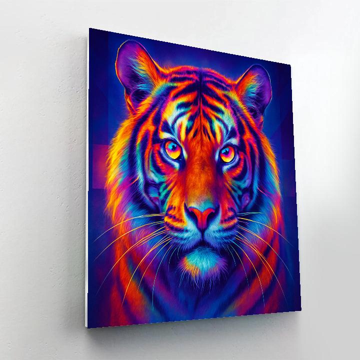 Tiger With Prism Gaze Paint by numbers art