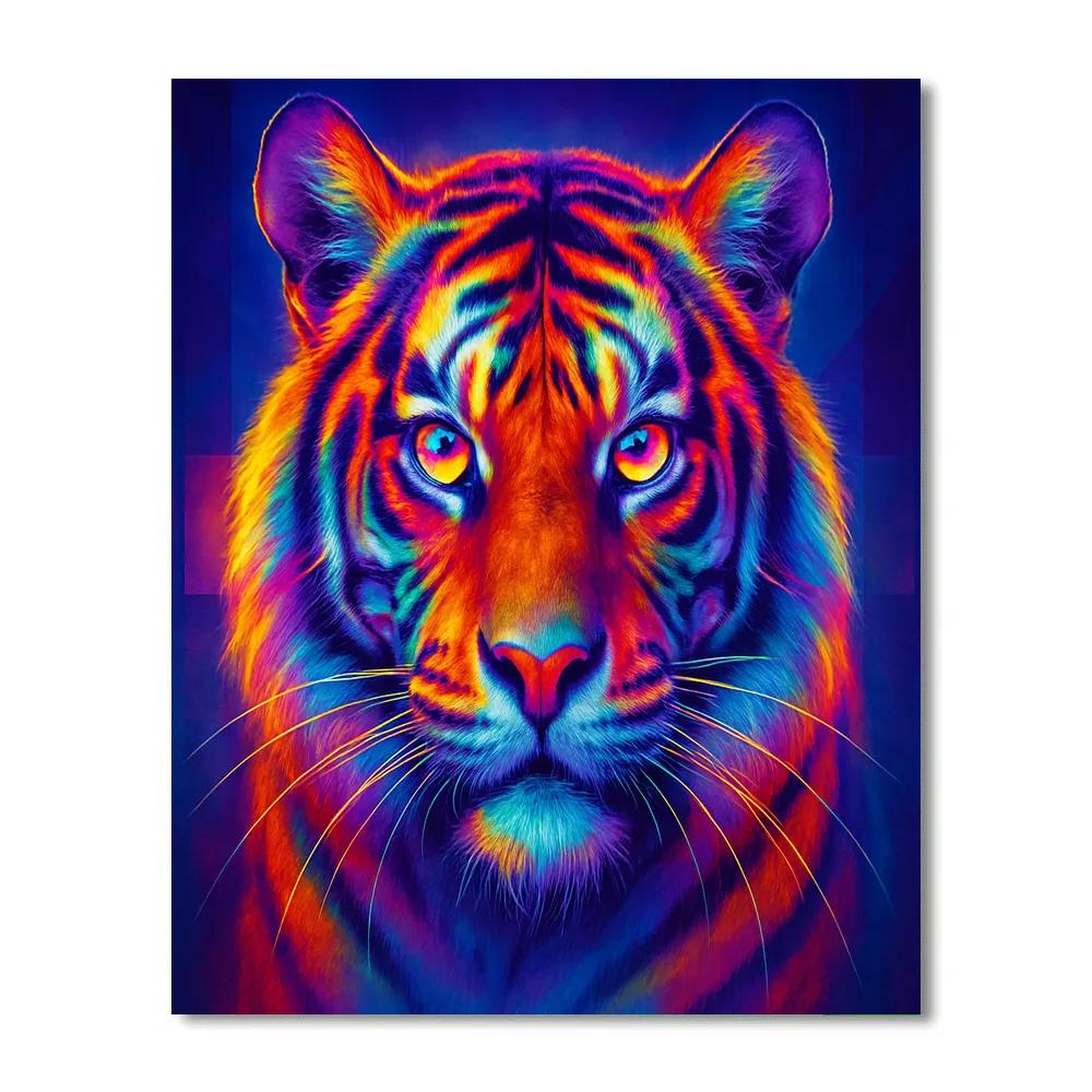Tiger With Prism Gaze Paint by numbers art