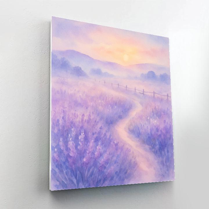 Lavender Meadow At Dawn Painting by numbers kit