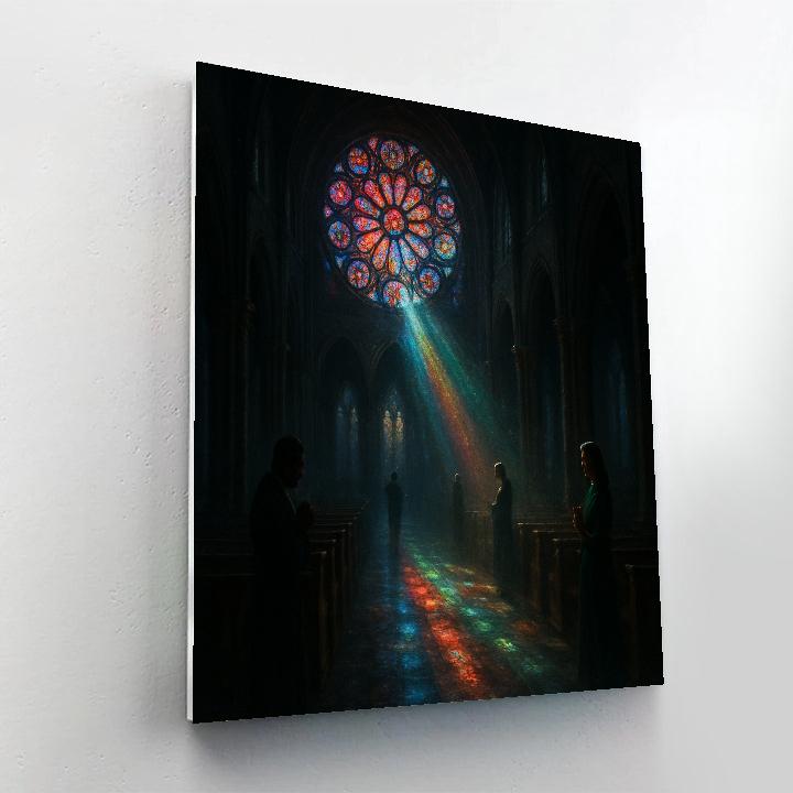 Stained Glass Cathedral Glow DIY paint by numbers