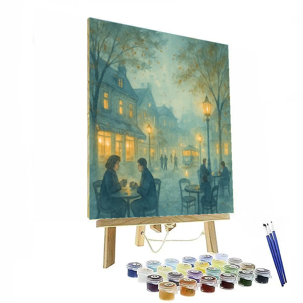 Misty Square Afternoon Paint by numbers art