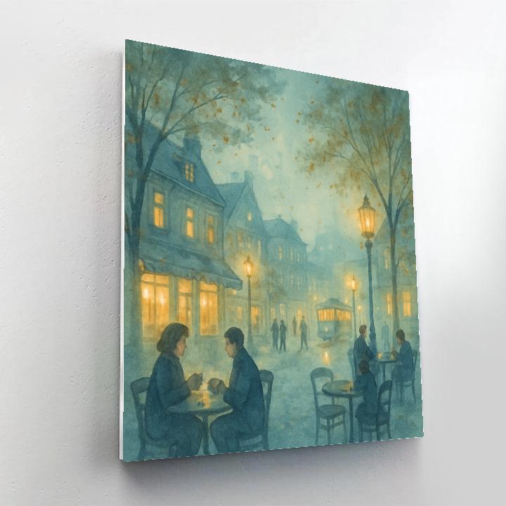 Misty Square Afternoon Paint by numbers art