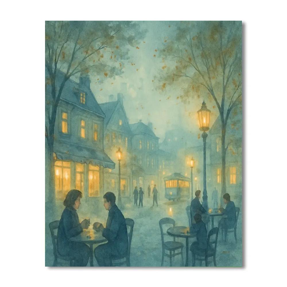 Misty Square Afternoon Paint by numbers art