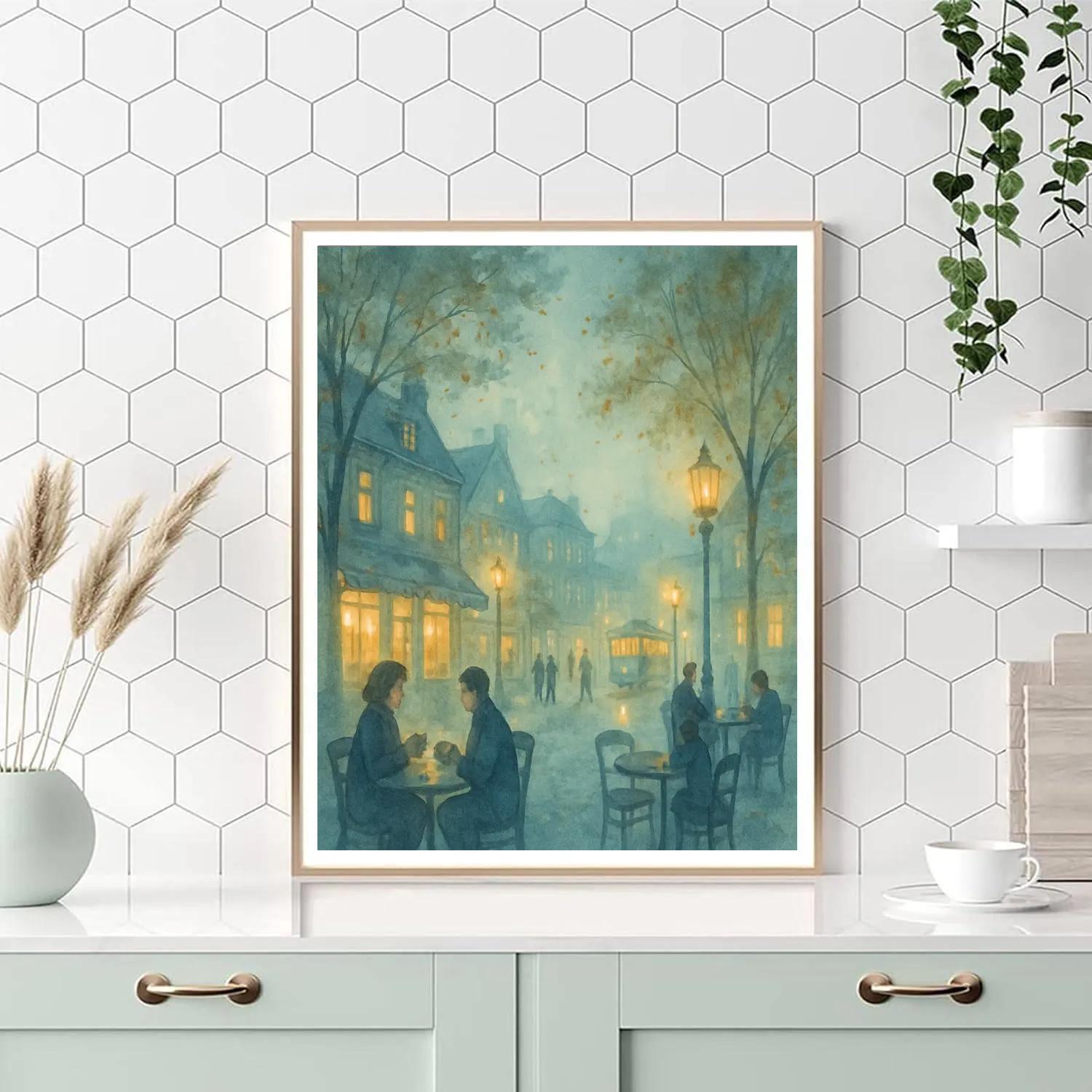 Misty Square Afternoon Paint by numbers art
