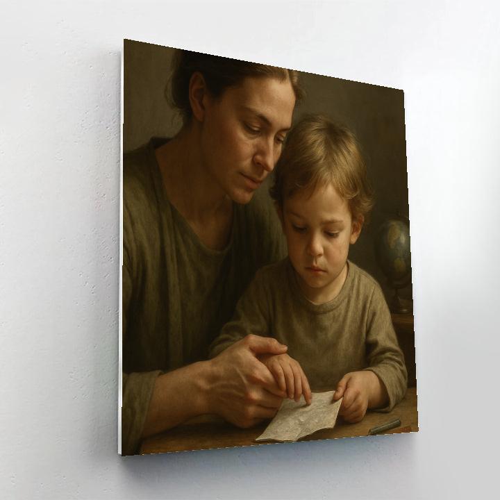 Guiding Hands Mother And Child Portrait paint by number
